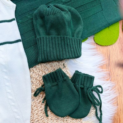 Saída de Maternidade Benício - Off White e Verde Militar